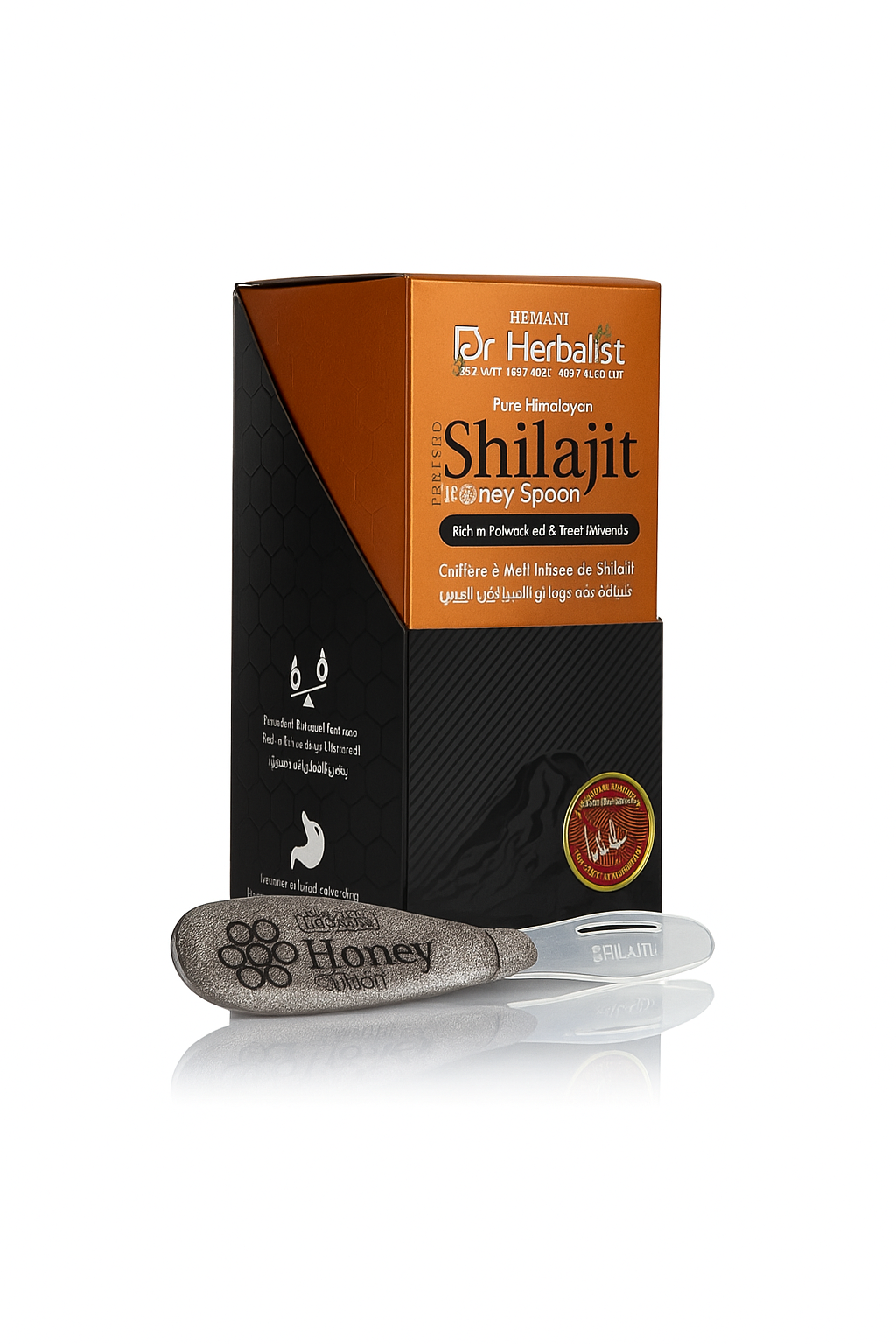 Dr. Herbalist Pure Himalayan Shilajit Honey Spoon