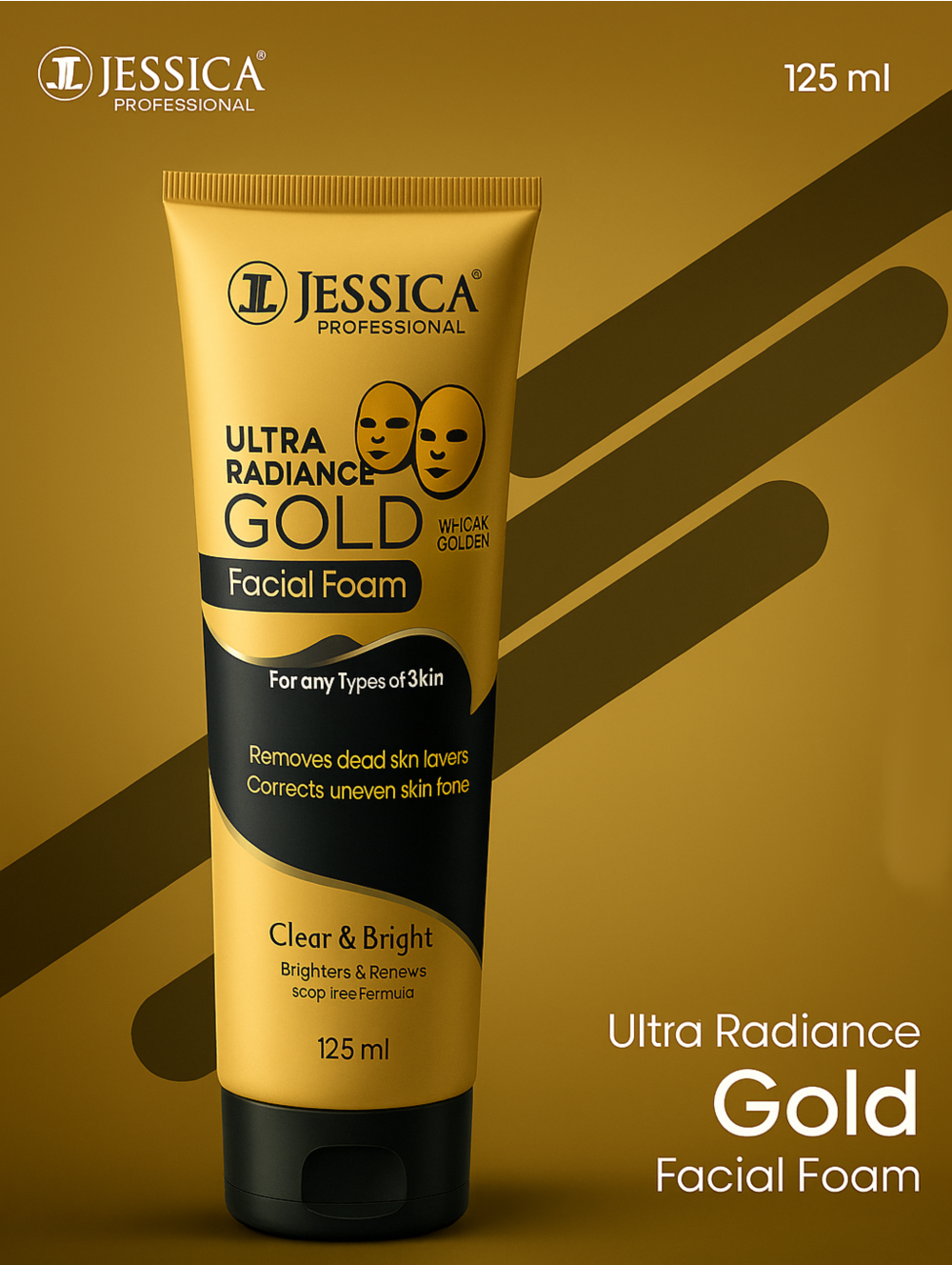 Jessica 24k Gold Ultra Radiance Facial Foam 125ml