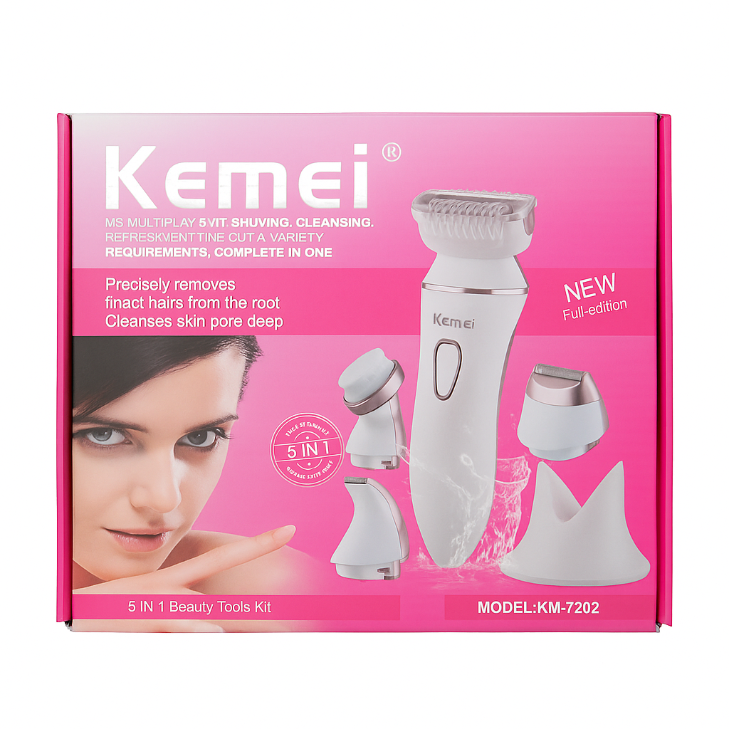Km-7202 5 In 1 Shaver Epilator
