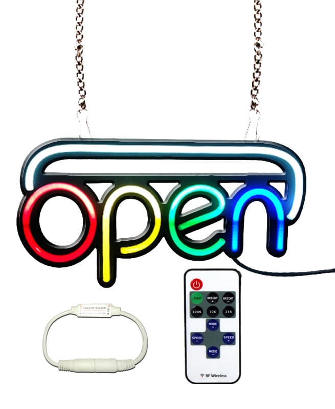 Neon LED OPEN Sign For Shops, Restaurants, Hotels with Remote