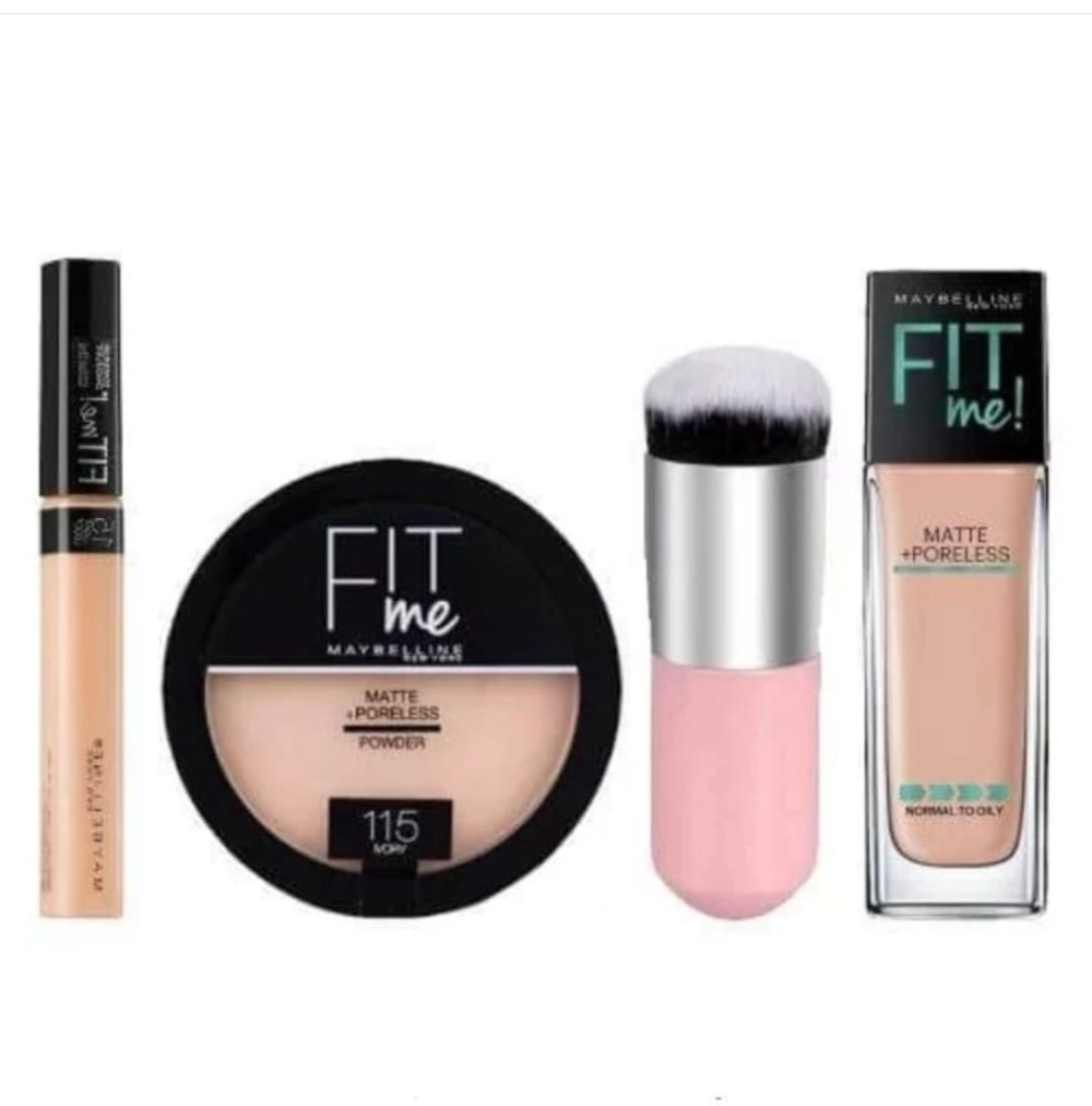 Maybelline Fitme 4 in 1 Concealer, Facepowder, Base Brush And Foundation