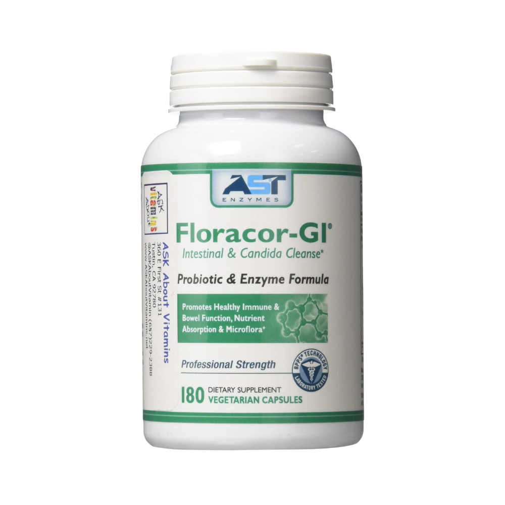 Floracor-Gi Intestinal And Candida Cleanse - 180 Vegetarian Capsules