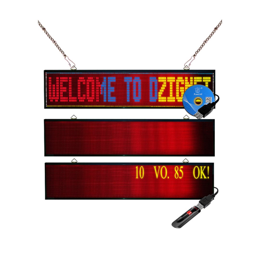 Programmable Scrolling LED Sign Panel - 3 Colors