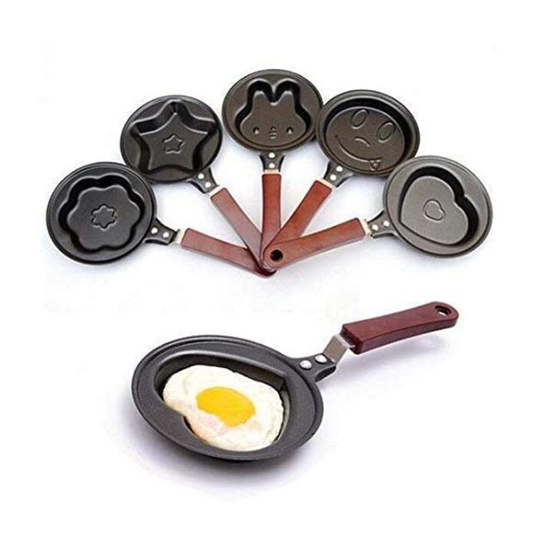 Mini Non-Stick Egg Frying Omelette Pan - 1 Pc, Assorted Cute Shapes