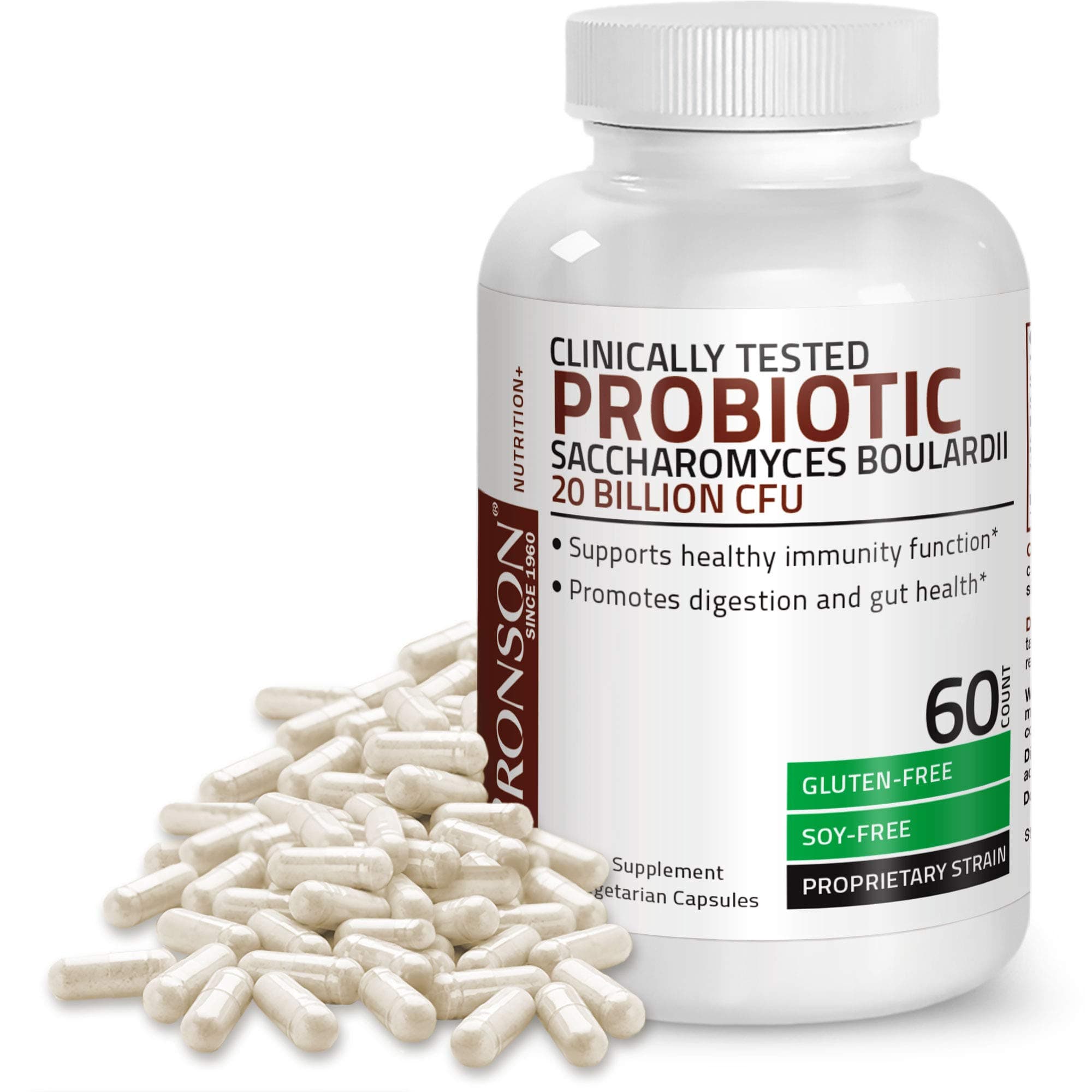 Saccharomyces Boulardii Probiotic Dietary Supplement - 60 Capsules