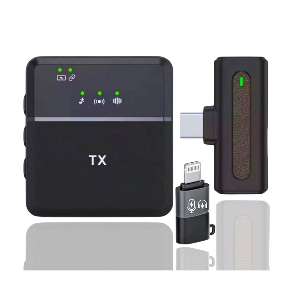 Sx8 Type-C/iPhone Lavalier Wireless Mic for Interviews & Vlogs