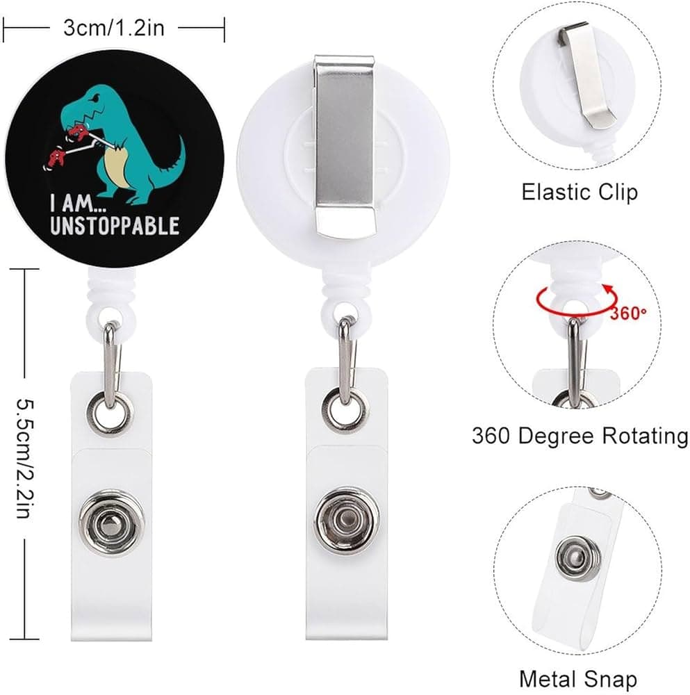 Round Shape Yo-Yo Retractable Key Ring for ID Card Holder