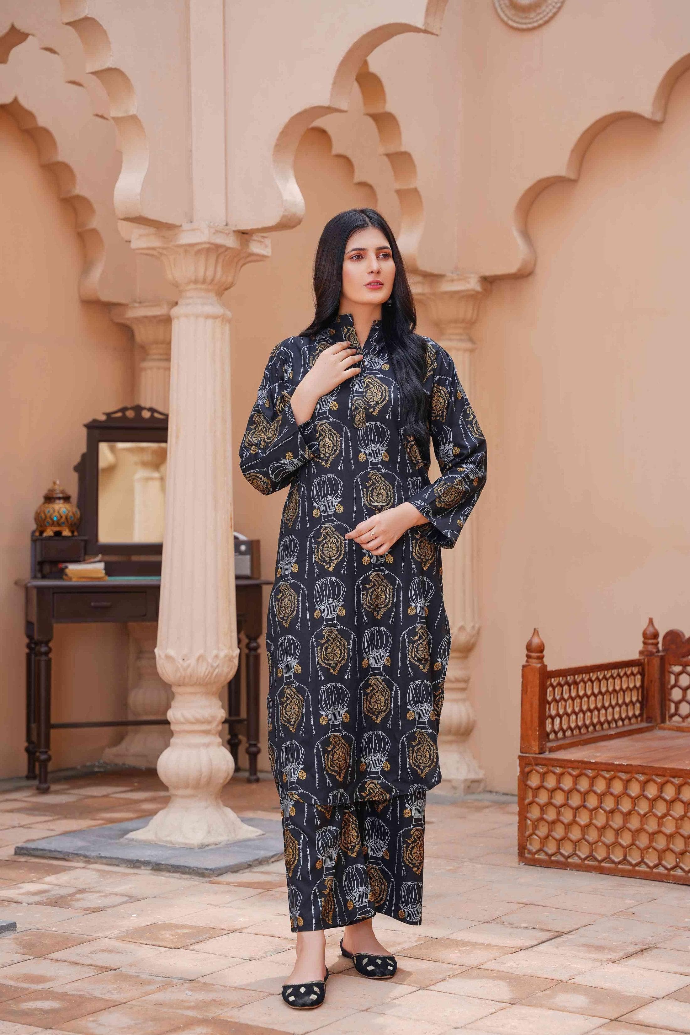 LALTAIN Women’s Fall Wear Printed 2 Piece Suit