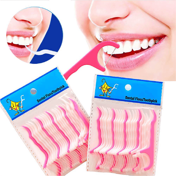 Disposable Dental Floss Cleaning Toothpicks Teeth Stick 30Pcs